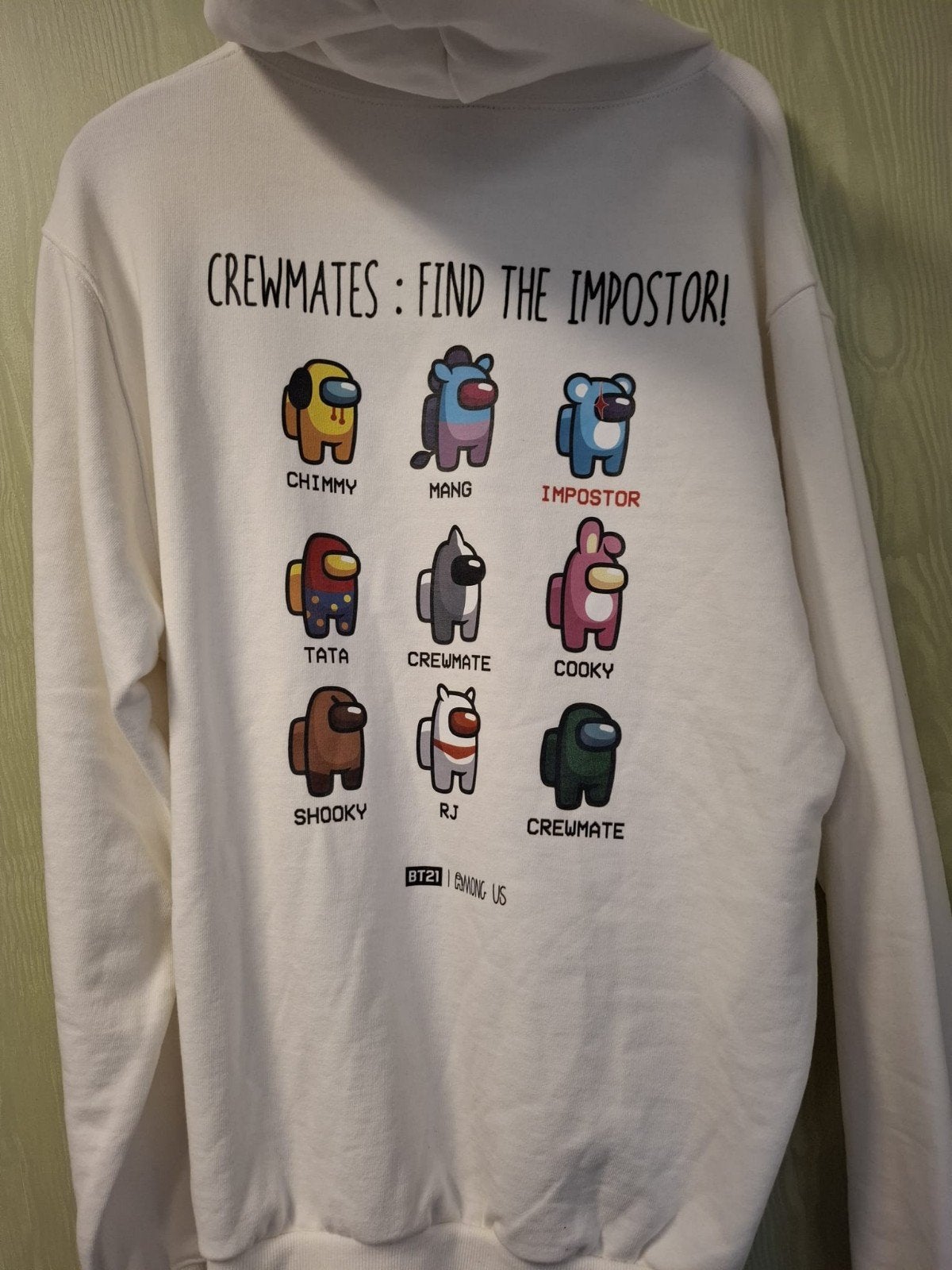 BT21 x among us limited nieuw hoodie, Kleding | Heren, Truien en Vesten, Ophalen of Verzenden