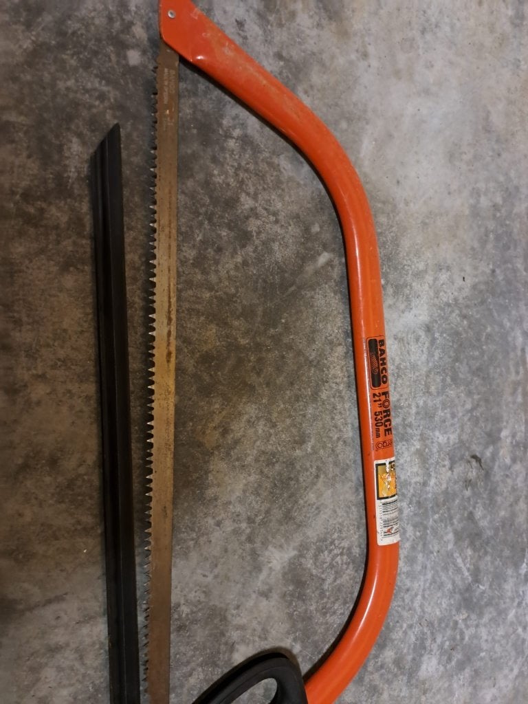 Bahco beugelzaag 530 mm voor hout en snoeiwerk, Ophalen, Gebruikt, Beugelzaag