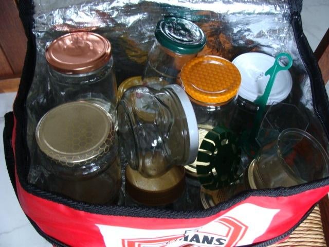 Lot 23 divers bocaux à conserve, avec couvercles, Uni, Comme neuf, Verre, Enlèvement