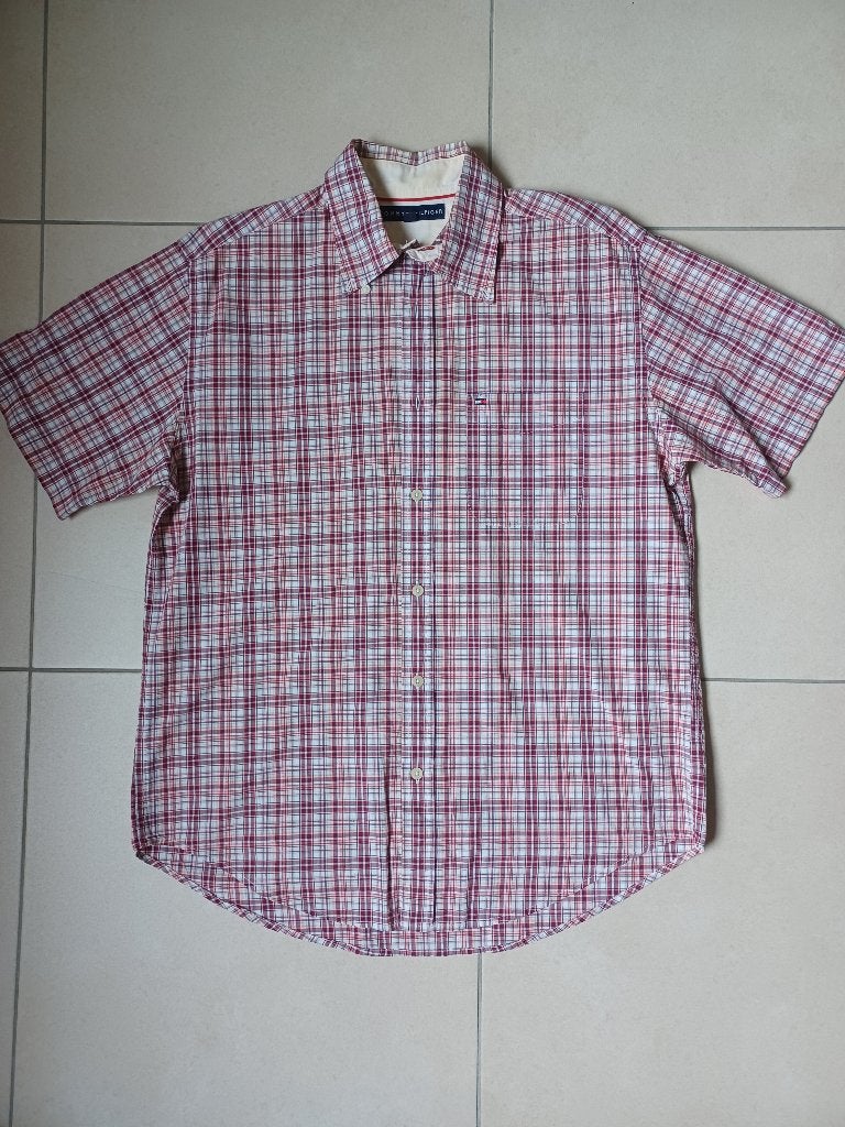 hemden Tommy Hilfiger maat medium, Kleding | Heren, Overhemden, Ophalen of Verzenden, Gedragen, Rood, Tommy hilfiger