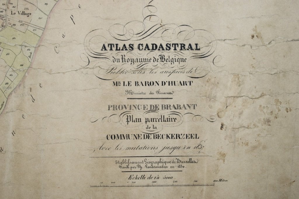 ancienne carte de Bekkerzeel, Ph. Vandermaelen, 19e siècle, Enlèvement ou Envoi