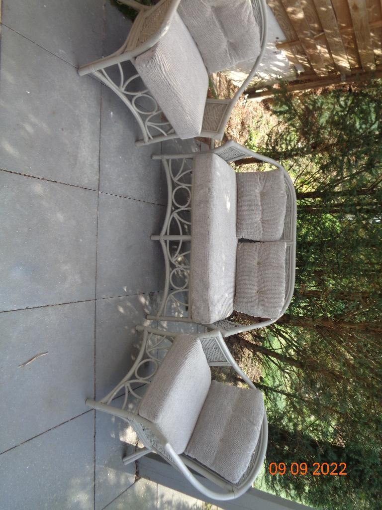 rotan salon, Tuin en Terras, Ophalen, 4 zitplaatsen, Rotan, Zo goed als nieuw