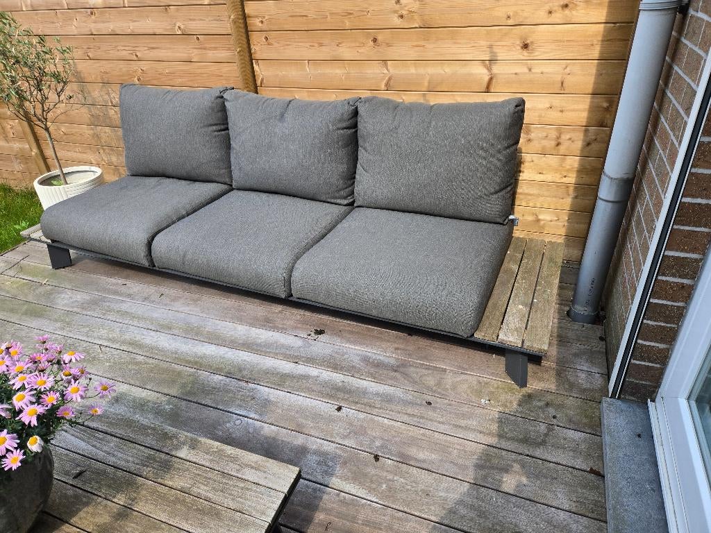 Loungeset, Tuin en Terras, Tuinsets en Loungesets, Ophalen, 3 zitplaatsen, Aluminium, Zo goed als nieuw