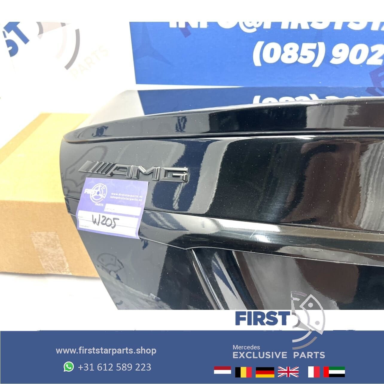 W205 C KLASSE C43 C63 C63s AMG ACHTERKLEP COMPLETE KOFFERKLE, Auto-onderdelen, Gebruikt, Ophalen of Verzenden, Achter, -
