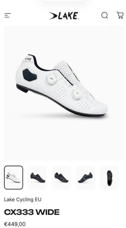 Lake CX333 WIDE fiets schoenen, Ophalen, Gebruikt, Schoenen, Lake