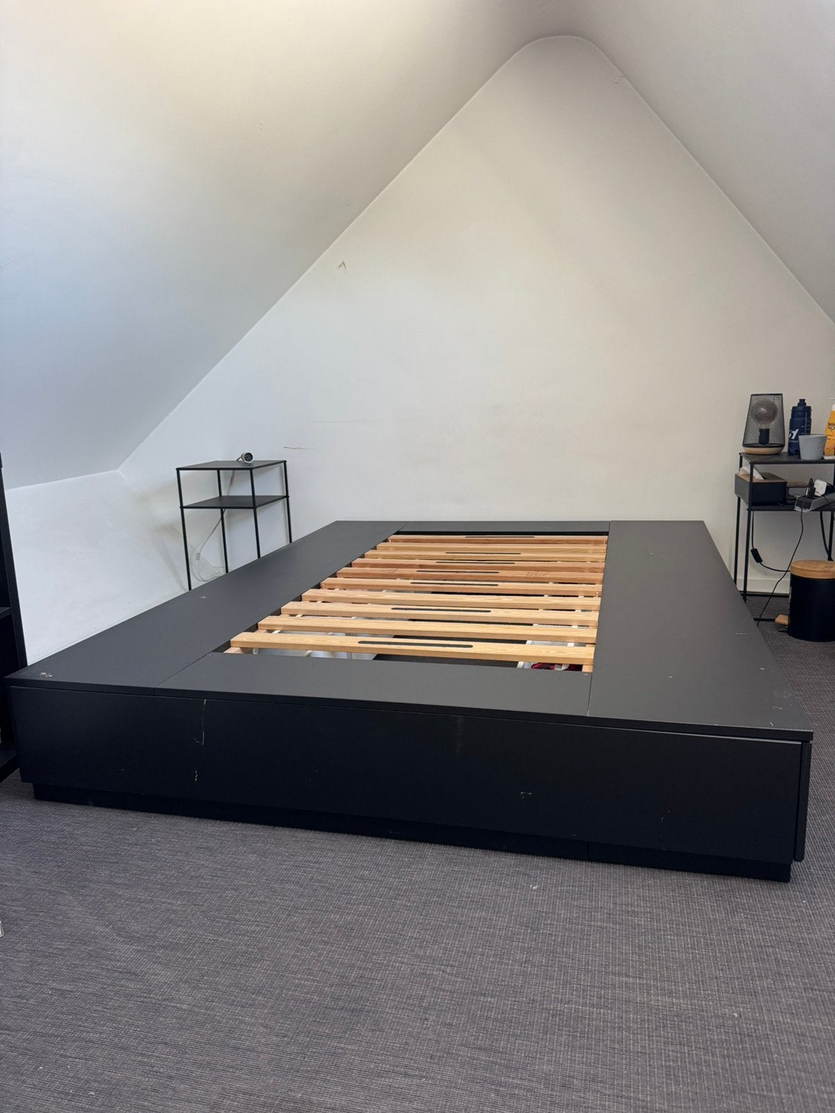 Lit double 160x200 Nordli Ikea, Maison & Meubles, Chambre à coucher | Lits, Enlèvement, Utilisé, 200 cm, Deux personnes