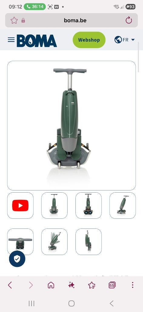 Autolaveuse professionnelle BOMA i-mop 46 à batterie –, Bricolage & Construction, Matériel de nettoyage, Comme neuf, Machine de nettoyage à brosse