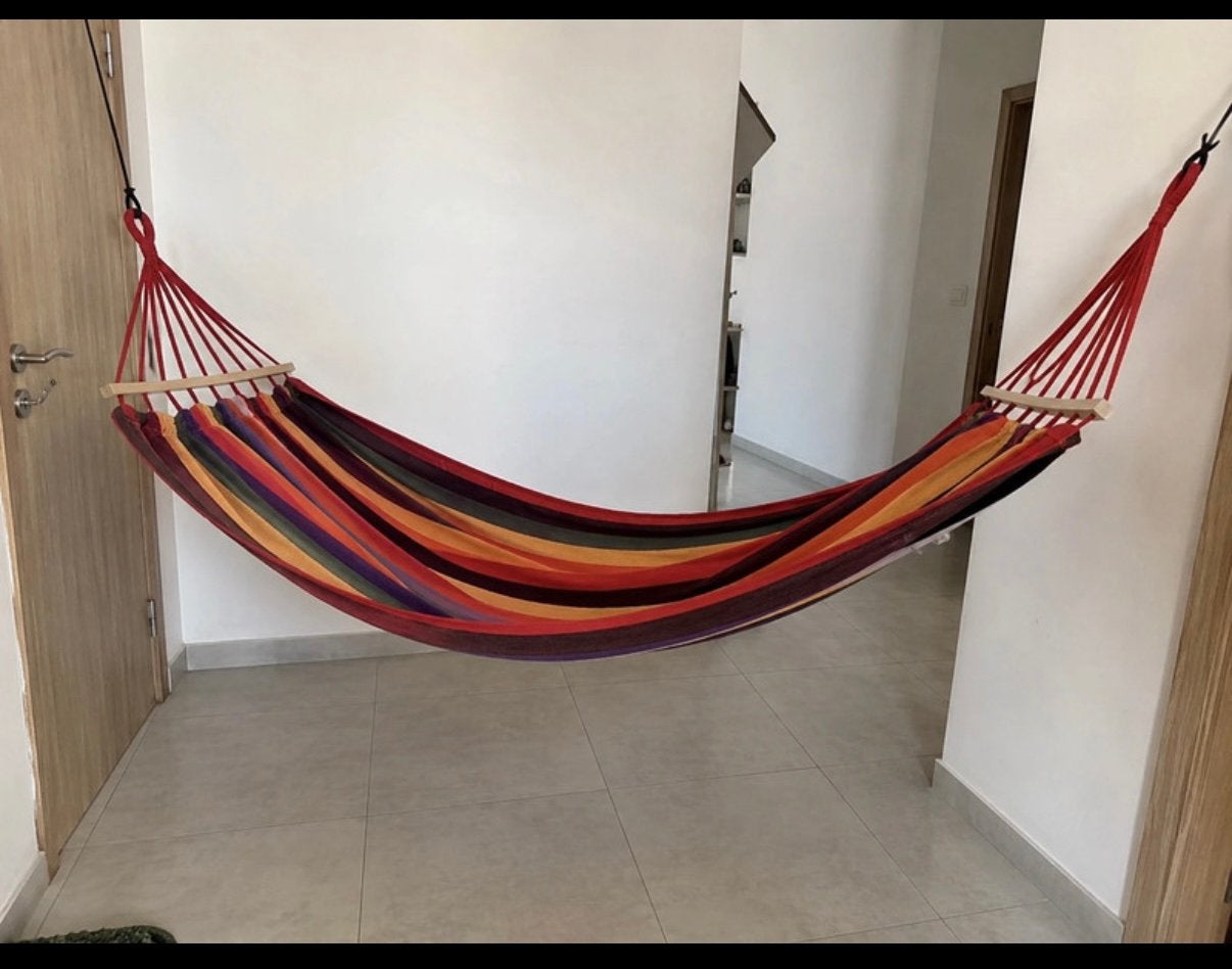 Hamac de jardin 2 personnes - Arc-en-ciel, Jardin & Terrasse, Enlèvement ou Envoi, Neuf, Extérieur