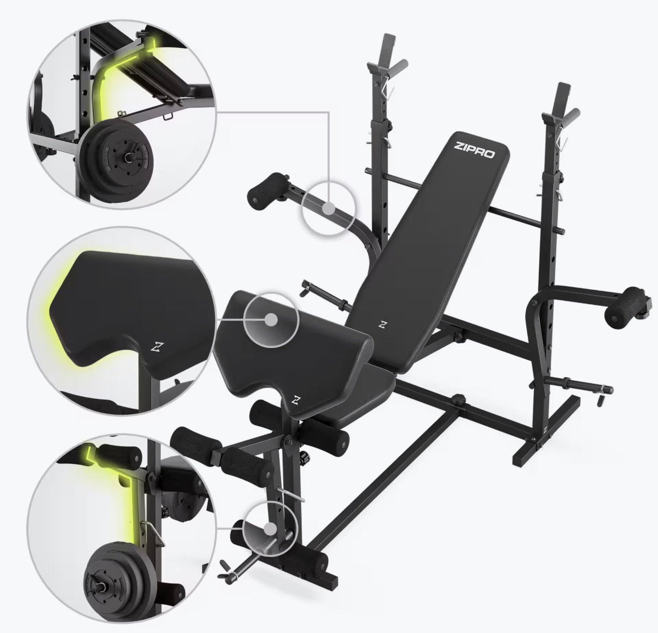 Fitnessbank Multifonctionele, Halter en Halterstangset, Enlèvement, Comme neuf