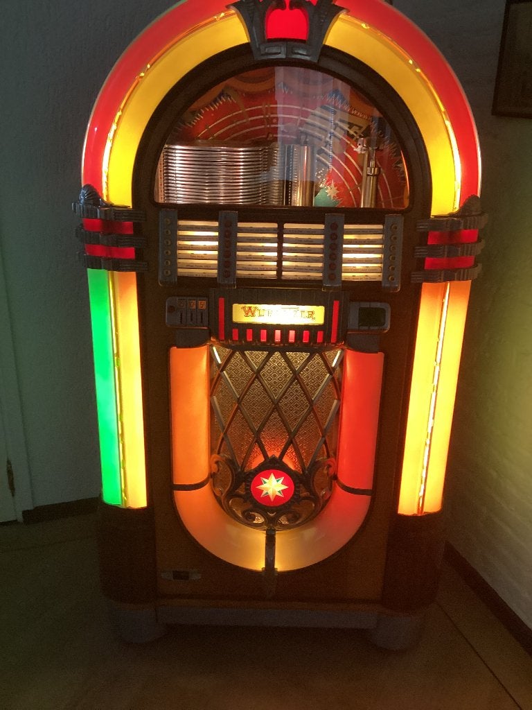 Juke-box Wurlitzer 1015 45/78 tr/min (The Bubbler), Avec singles, Comme neuf, Enlèvement, Wurlitzer