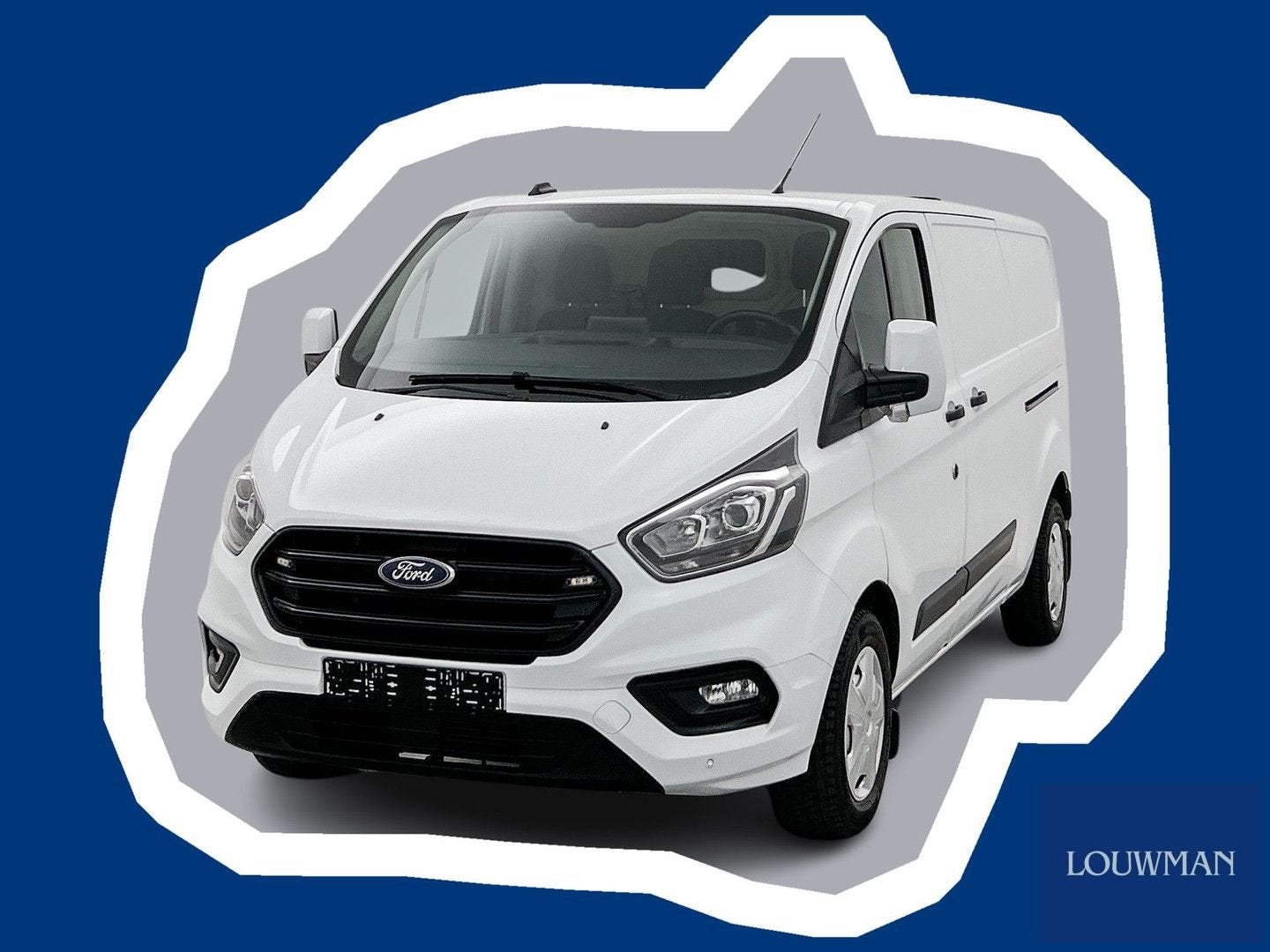Ford Transit Custom 340 2.0 TDCI L2H1 Schuifdeur L+R Navigat, Auto's, Wit, Bedrijf, Ford, Te koop