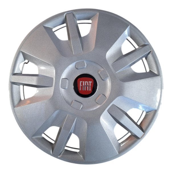 Wieldoppen Fiat Ducato 15 inch Zwart Logo (set van 4 stuks)