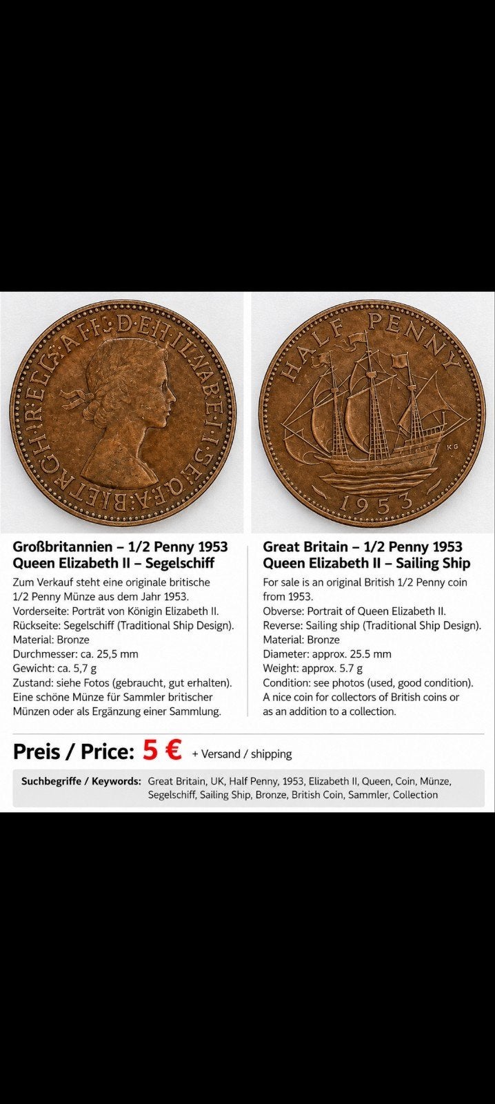 munt penny, Postzegels en Munten, Ophalen of Verzenden
