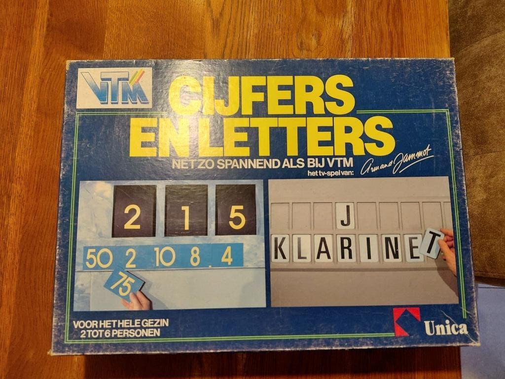De klassieker van de vroege jaren: *Cijfers en letters* VTM, Vijf spelers of meer, Ophalen of Verzenden, Gebruikt, Unica