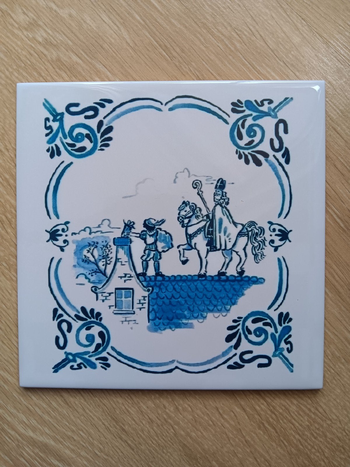 Keramische Sinterklaas tegeltjes, Divers, Saint-Nicolas, Enlèvement