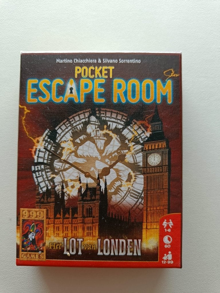 Pocket Escape Room: Het Lot van Londen – 999 Games, Trois ou quatre joueurs, Enlèvement, Comme neuf, 999 games