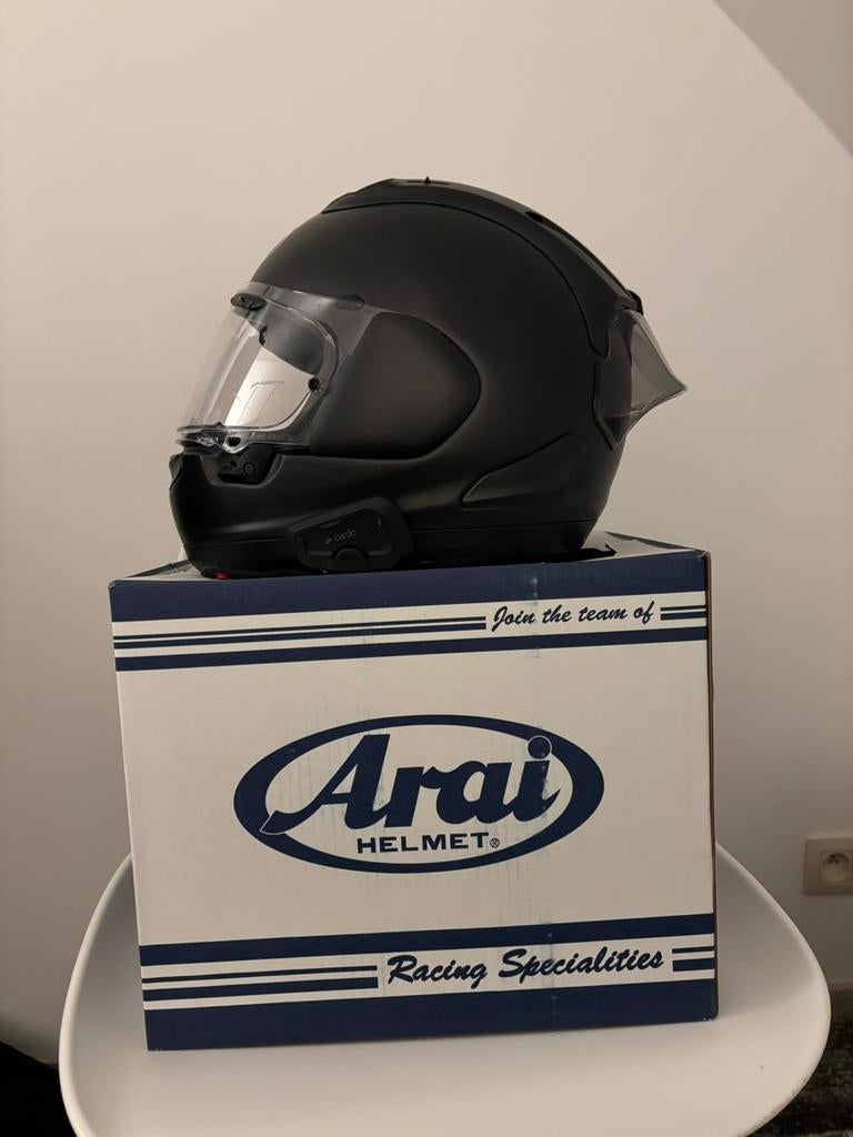 Casque Arai rx7v + cardo freecom 2X, Motoren, Ophalen of Verzenden, M, Arai