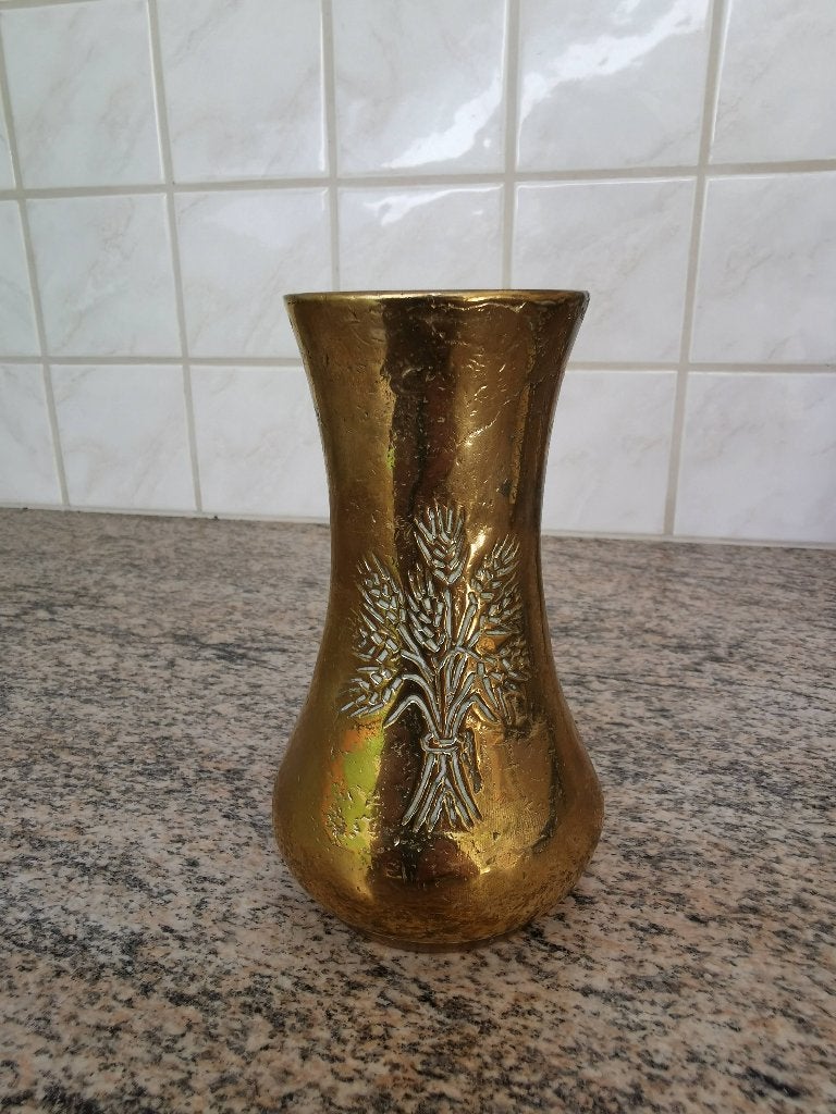 Ancien Vase en Laiton Martelé, Antiquités & Art, Envoi