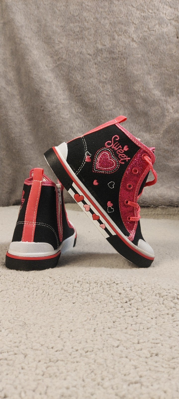 Baskets montantes fille pointure 30 – noir et rose fuchsia,, Neuf, Enlèvement ou Envoi, Rock and joy, Autres types
