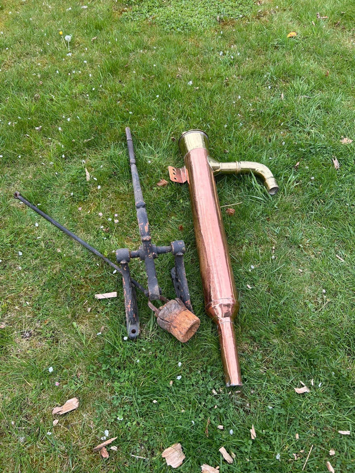 Koperen sierpomp, Tuin en Terras, Ophalen, Gebruikt