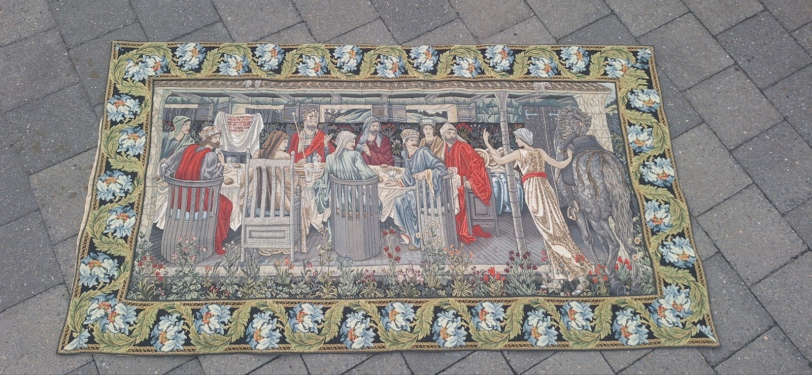 Tapisserie Metrax « La table ronde » 70x150cm, Enlèvement