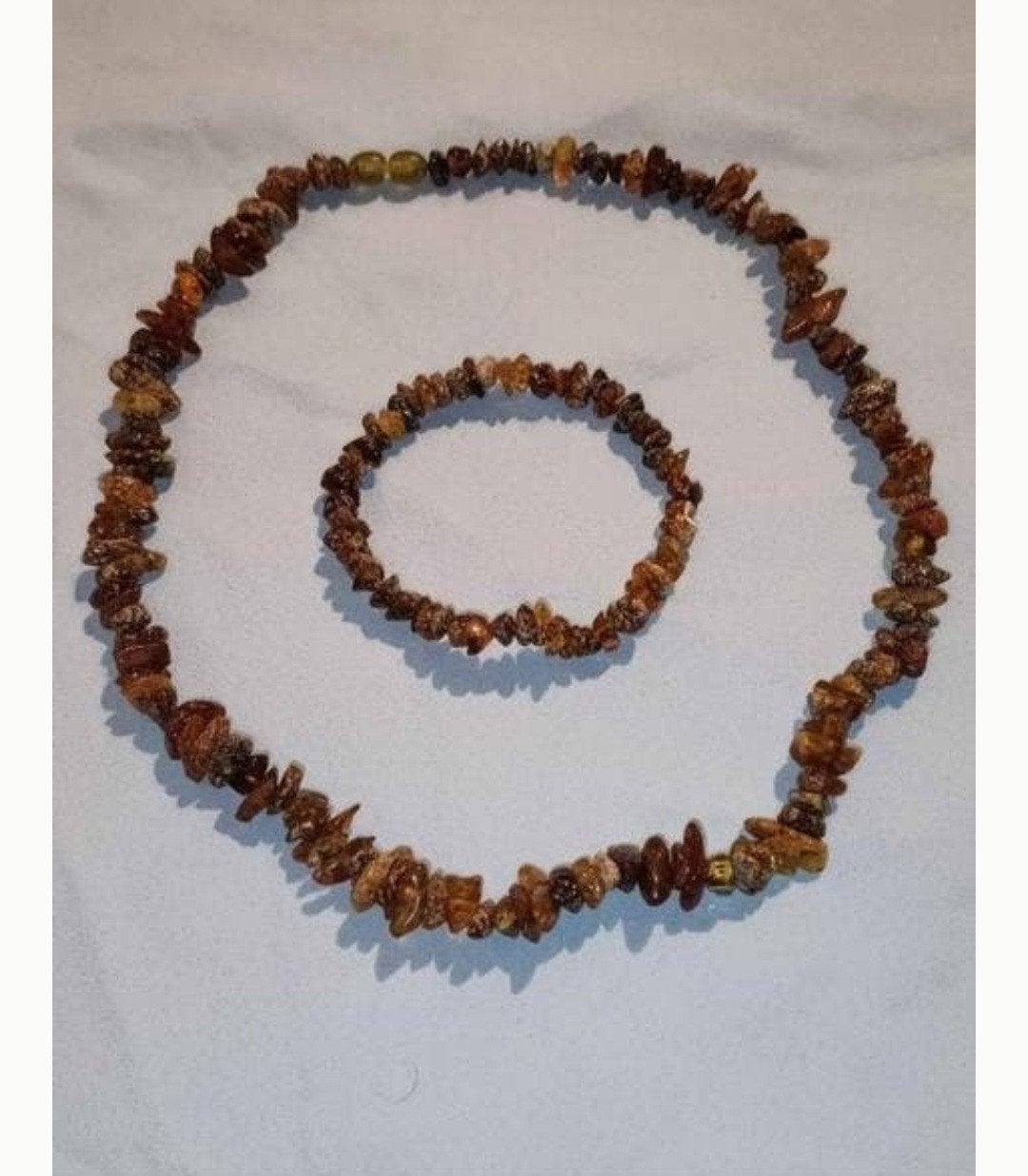 Ensemble avec ambre naturelle de Lituanie, Bijoux, Sacs & Beauté, Neuf, Pierre ou Minéral, Brun, Enlèvement