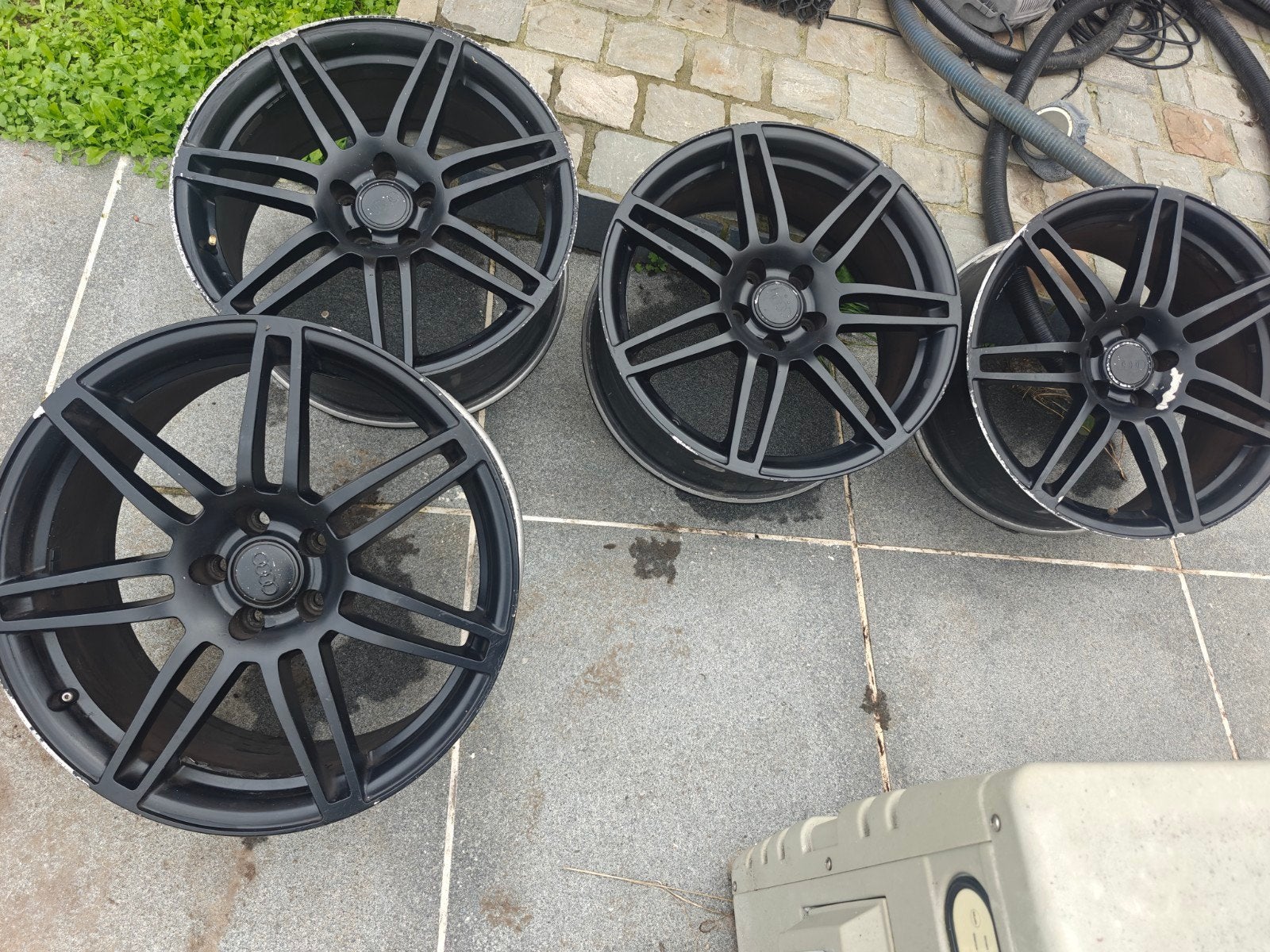 set Audi aluminium velgen, Auto-onderdelen, Ophalen, Velg(en)