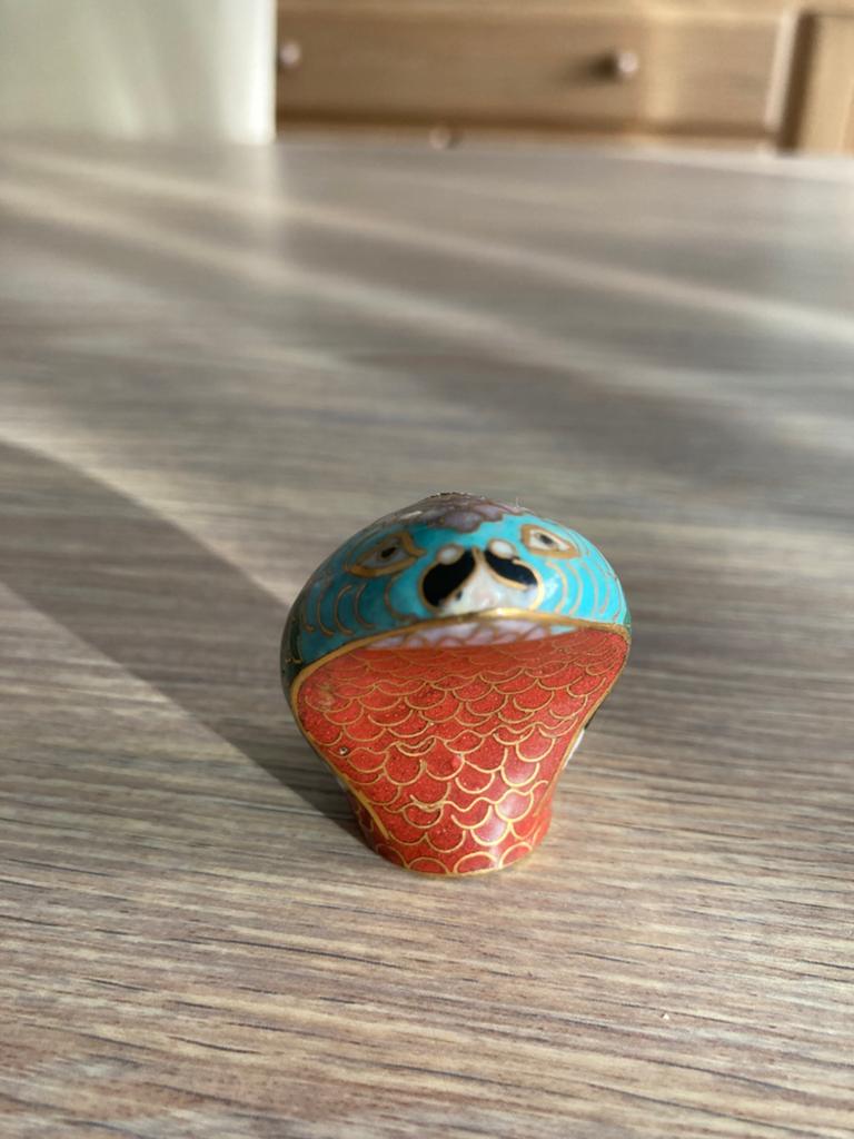 Prachtig miniatuur Cloisonne slang cobra, Enlèvement ou Envoi, Comme neuf