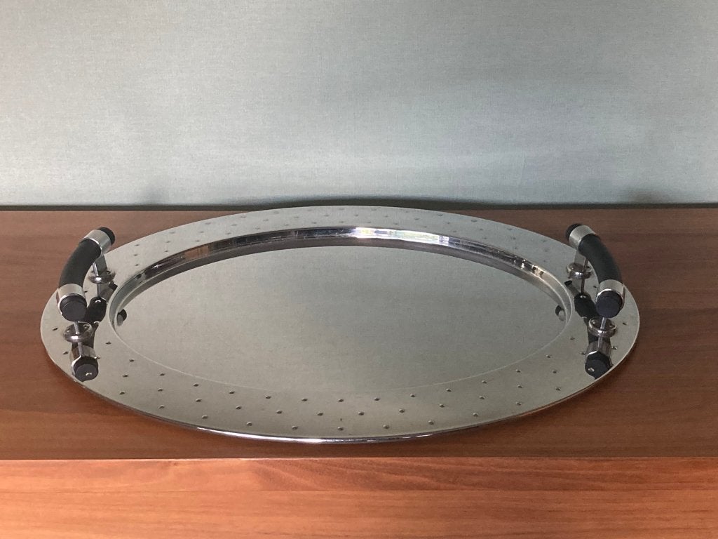 Alessi MG09 Ovaal Dienblad – Michael Graves – RVS/Inox, Ophalen, Object, Zilver, Metaal