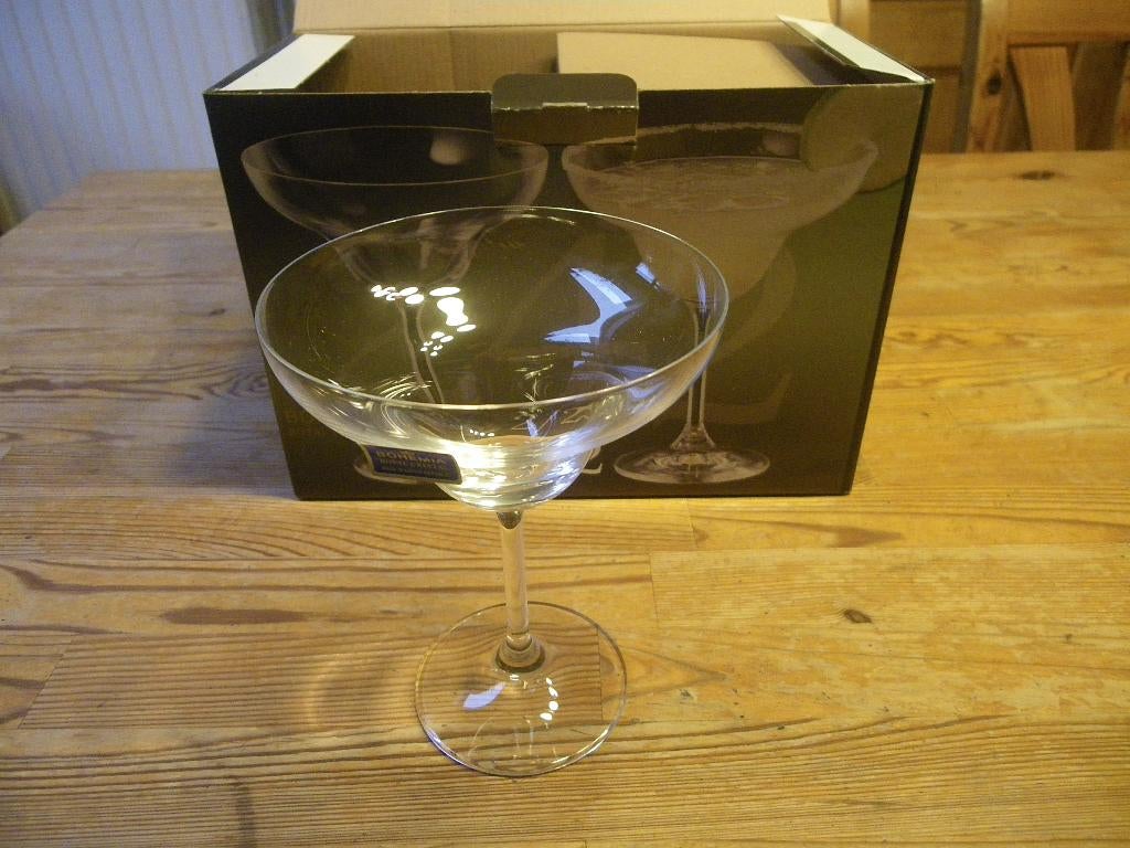 6 verres à cocktail en cristal de Bohême, Antiek en Kunst, Antiek | Glaswerk en Kristal, Ophalen