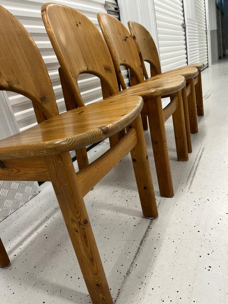 4 Niels Koefoed Deens vintage design jaren 60 stoelen, Huis en Inrichting, Ophalen, Bruin, Jaren 60 vintage, Zo goed als nieuw