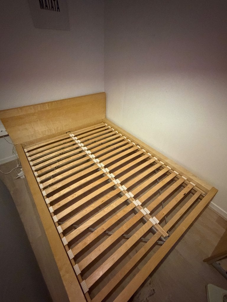 Ikea bed, Huis en Inrichting, Slaapkamer | Bedden, Ophalen, Overige materialen, Gebruikt, Bruin