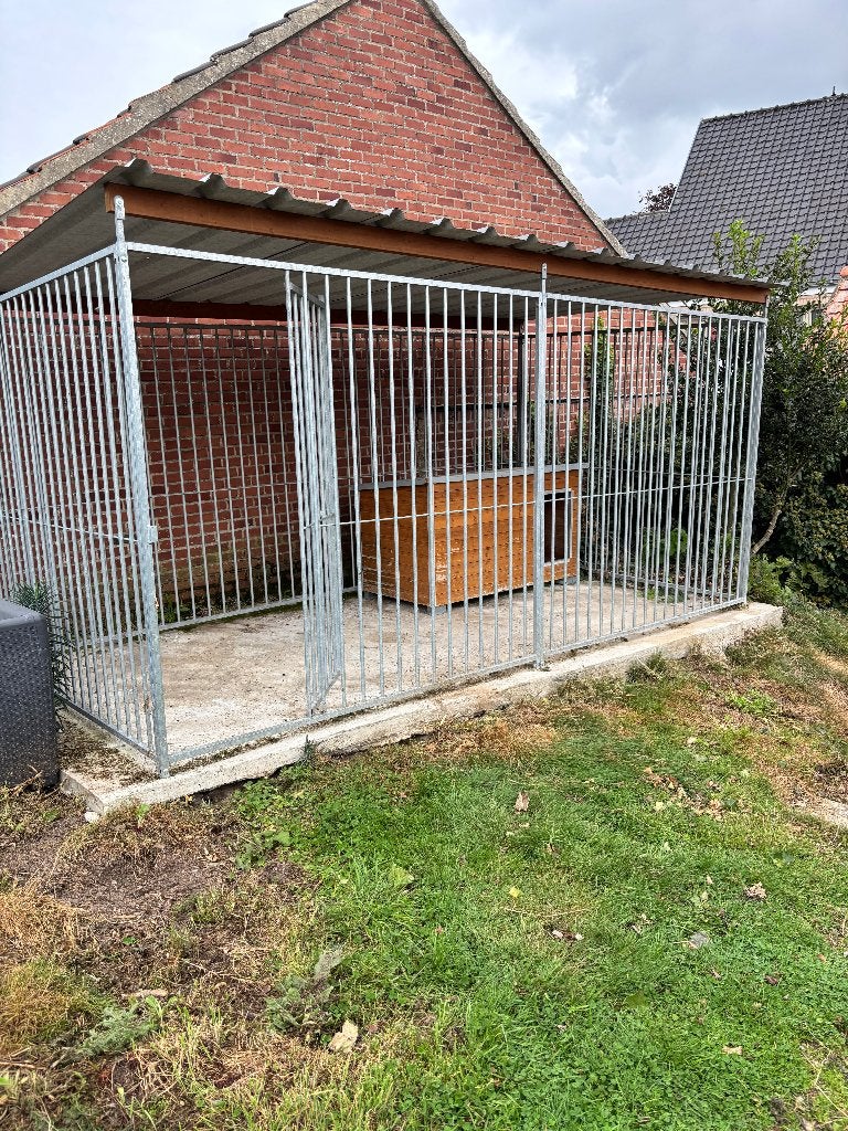 Hondenkennel 4  2 meter – inclusief houten hondenhok, Ophalen, Hondenkennel, 110 cm of meer, 100 cm of meer