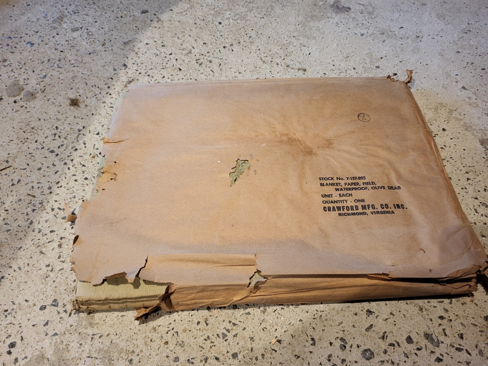 Drap médicale, US période Corée, Collections, Envoi