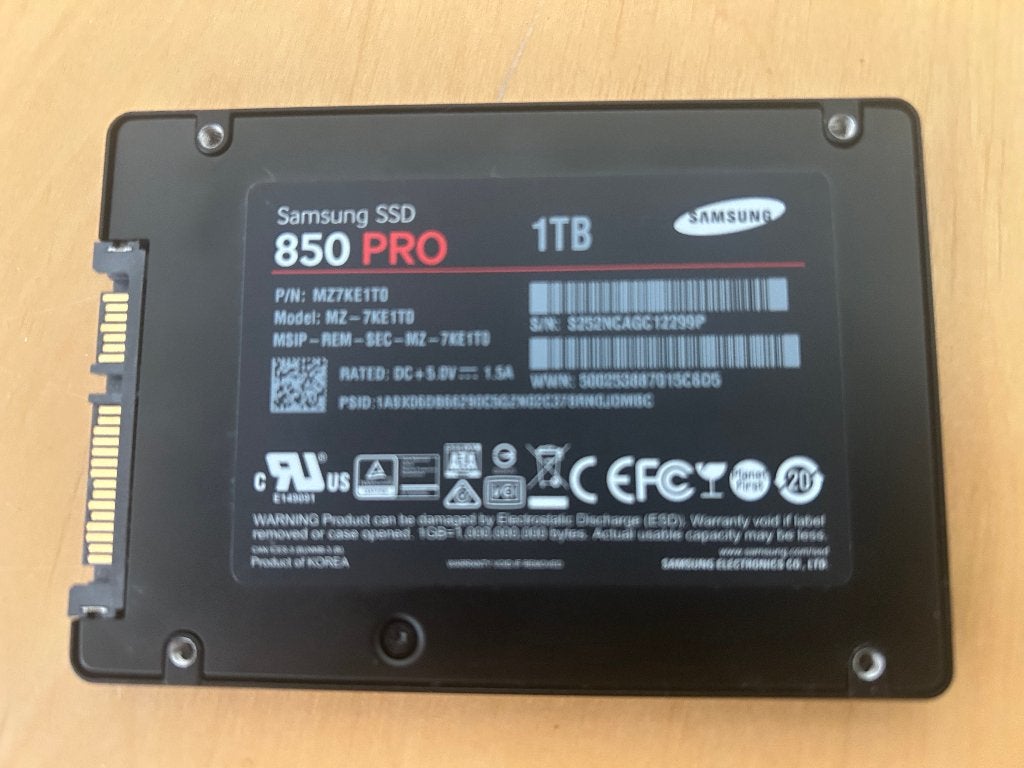 Samsung SSD 850 Pro - 1 TB, Intern, Gebruikt, Ophalen of Verzenden, Samsung