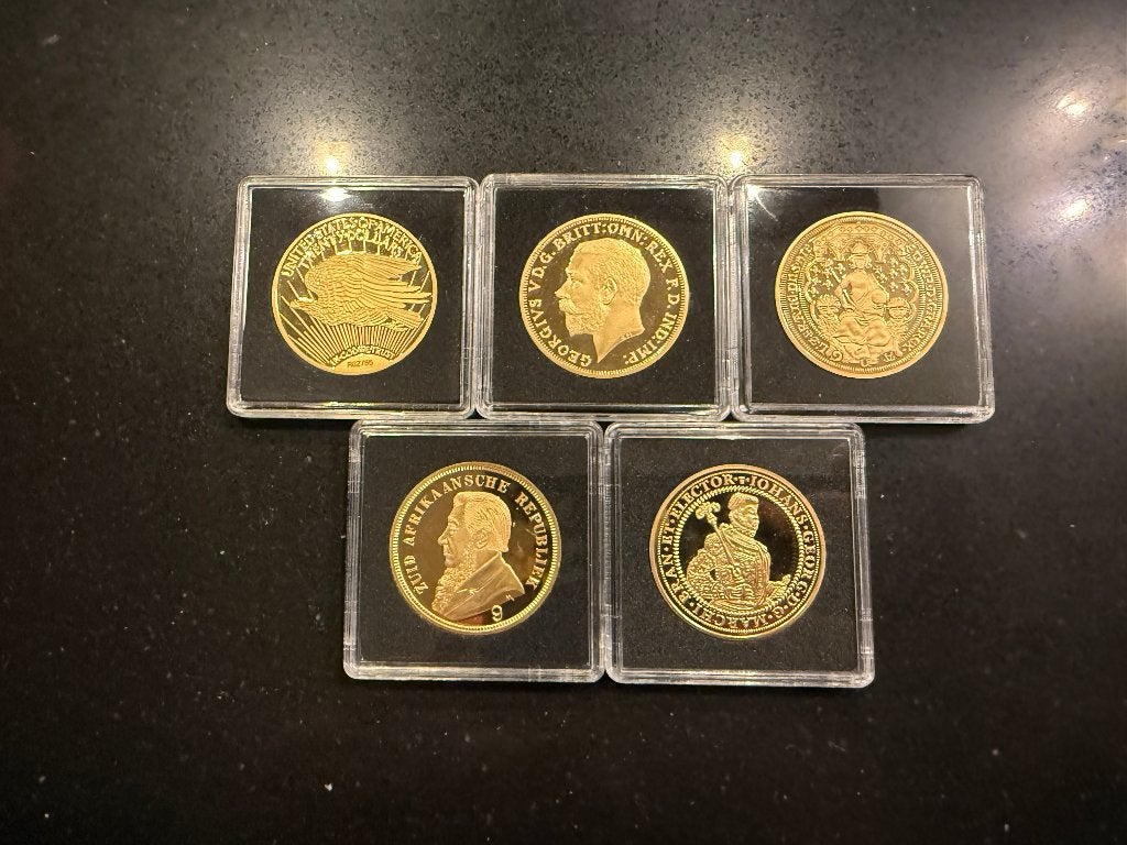 Set van 6 replica munten ‘Most Rare Coins’ + Zilver, Ophalen of Verzenden, Zilver