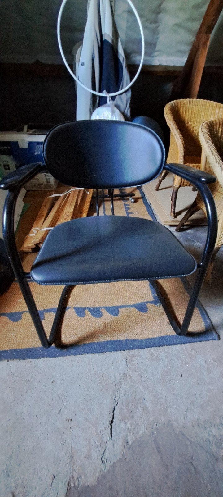 Vintage Effezeta Buisframe Stoelen (Set van 6) zwart, Enlèvement