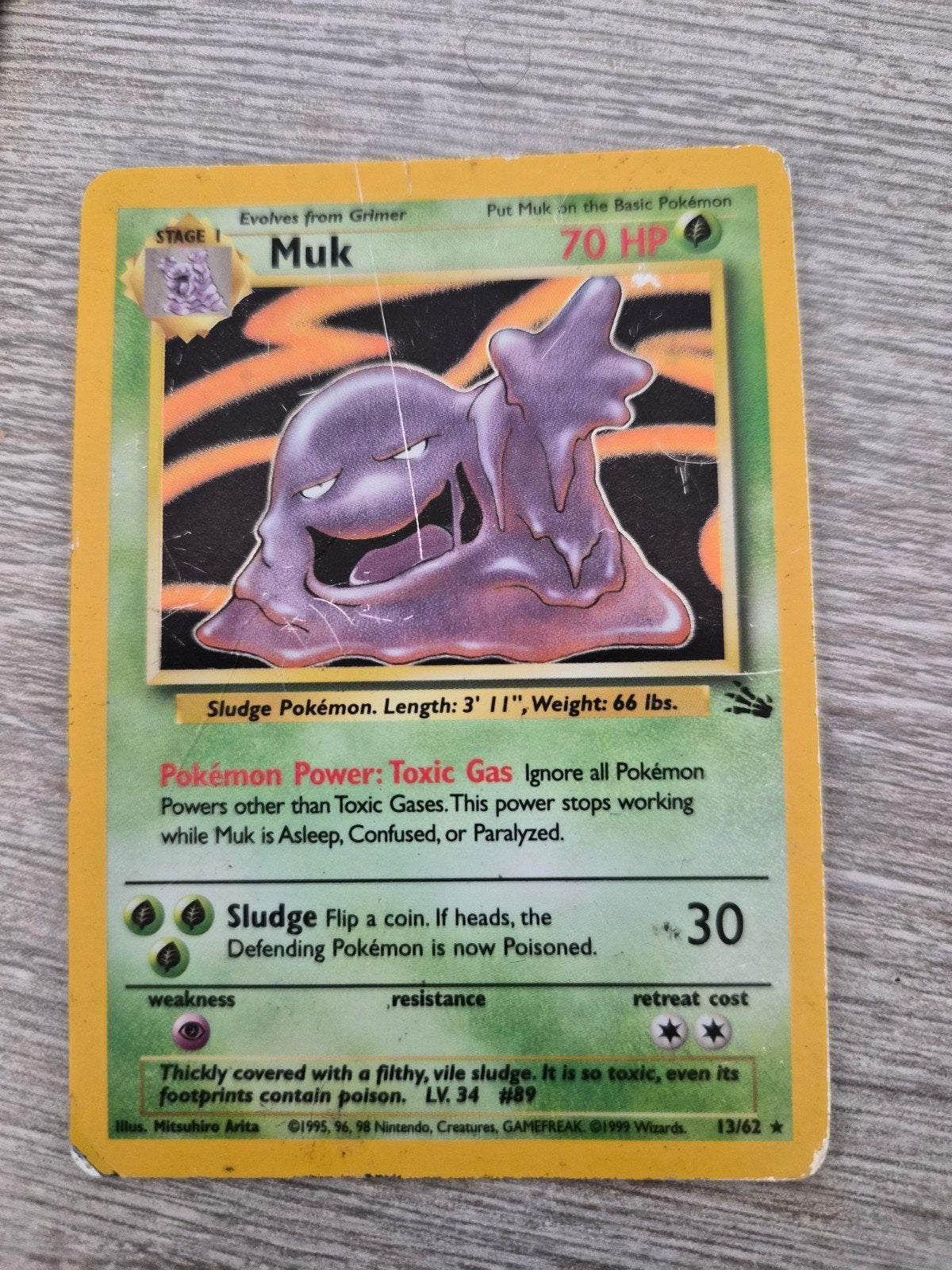 muk holo fossil 13/62, Ophalen of Verzenden, Gebruikt, Losse kaart, Foil