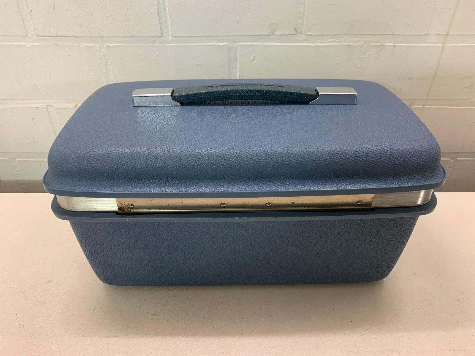 Mooie vintage beautycase, Enlèvement ou Envoi, Comme neuf, Bleu