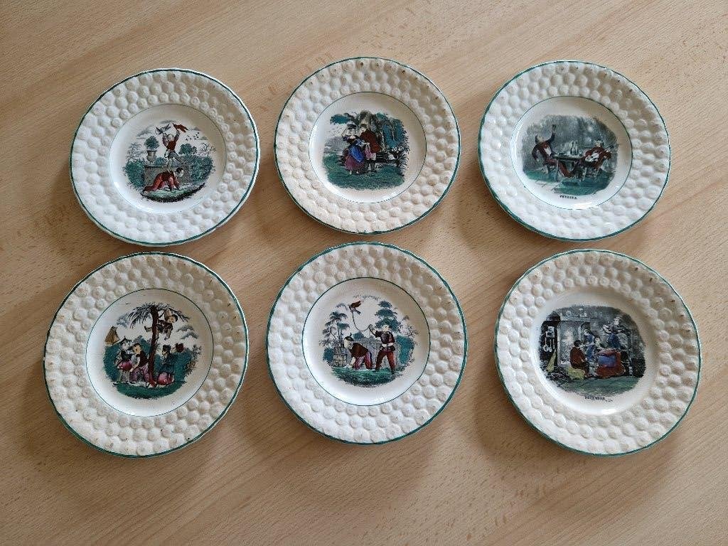 6 bordjes in chinoiserie-stijl, Ophalen