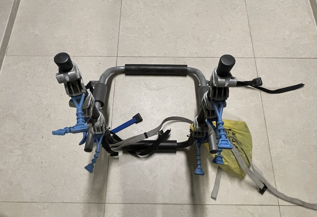 Fietsdrager zonder trekhaak, Auto diversen, Fietsendragers, Gebruikt, Brede banden, 2 fietsen, Achterklepdrager