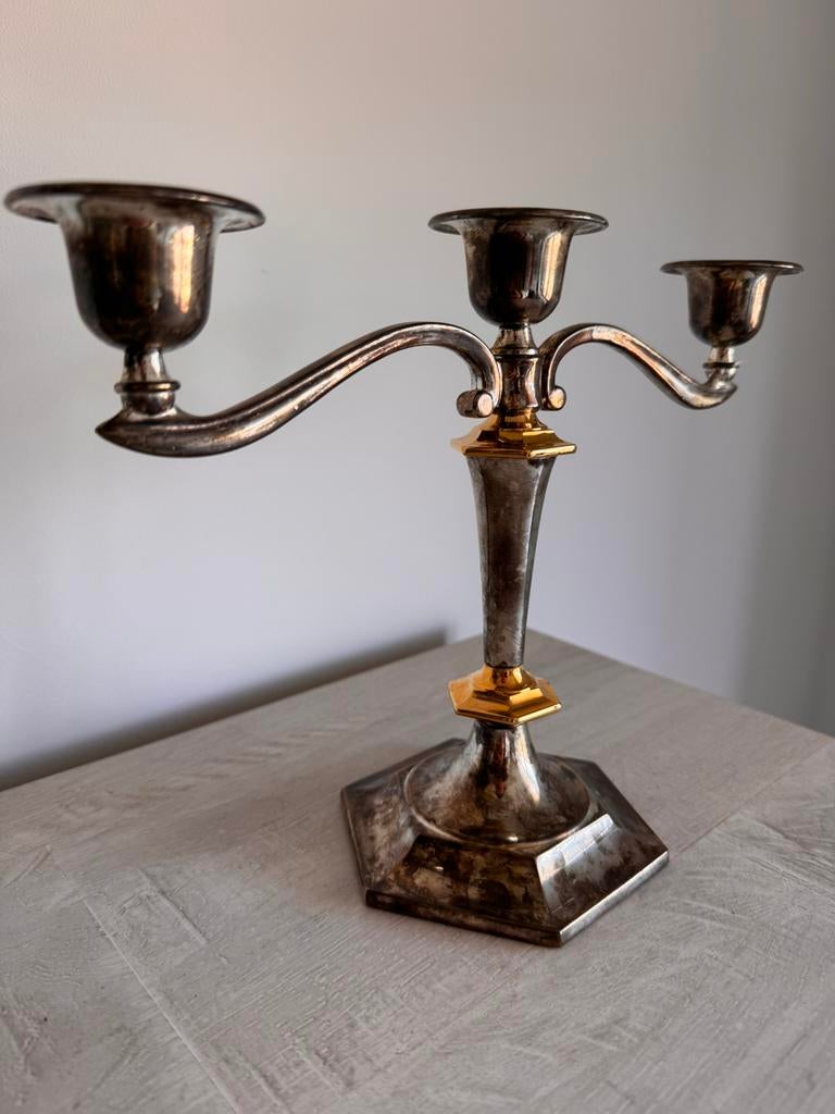 Zilveren kandelaar., Ophalen, Zilver