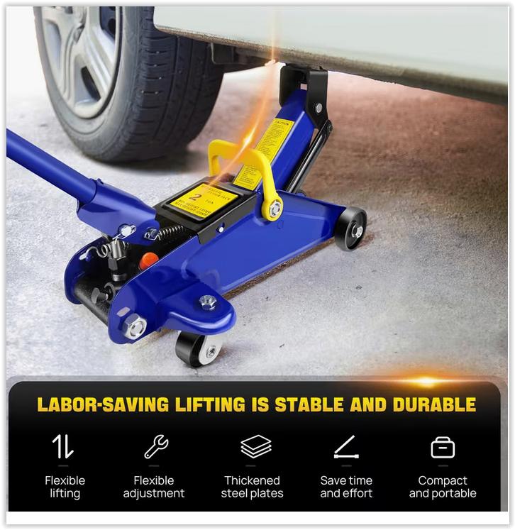 Cric à Plancher Lourd 2 Tonnes, Cric Bas Profil pour Voitur, Autos : Divers, Outils de voiture, Enlèvement ou Envoi, Neuf