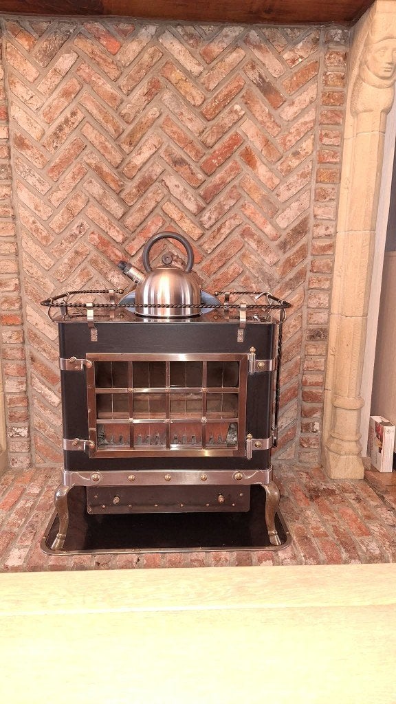 Kachel Riedes style, Huis en Inrichting, Ophalen, Gebruikt, Vrijstaand, Kolenkachel