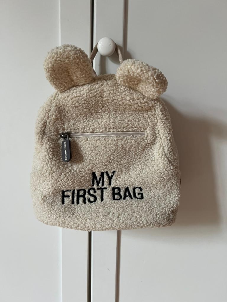 My first bag rugzakje 20x8x24 cm teddy Childhome beige, Enlèvement ou Envoi, Comme neuf
