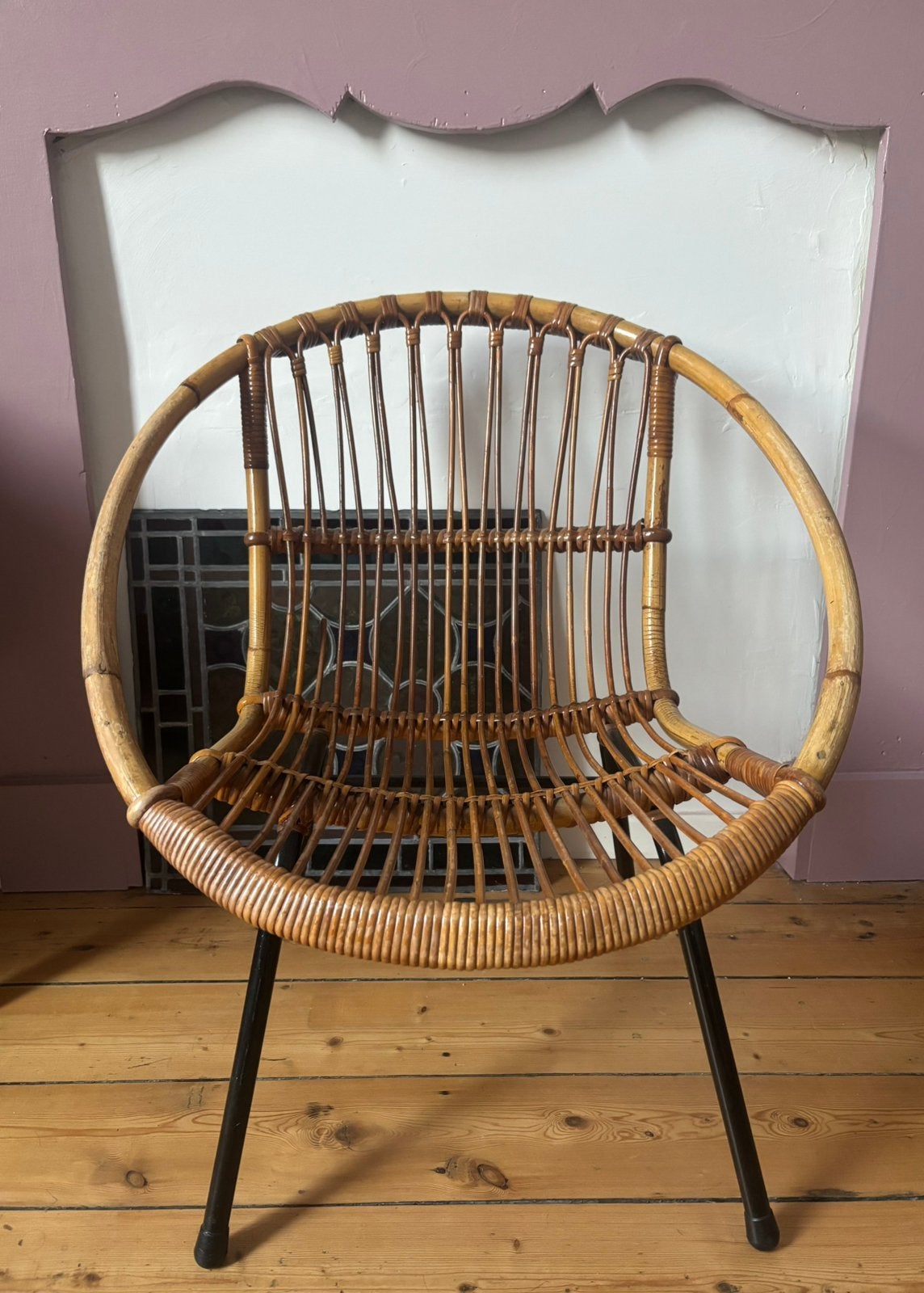 Rotan stoelen, Huis en Inrichting, Ophalen, Gebruikt, Rotan, Twee