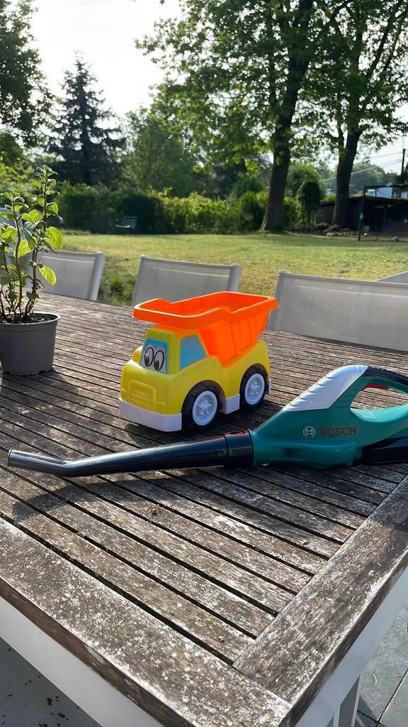 Camion met laadklep en bladblazer voor kids, Ophalen, Gebruikt