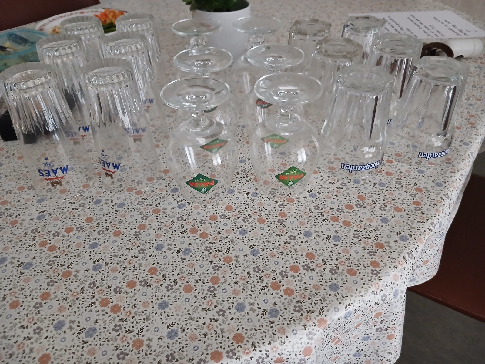 6 Maes pils,6 hoegaarden,6palm glazen, Verzamelen, Ophalen
