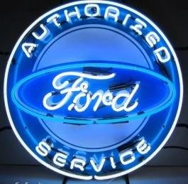Ford Service Neon et de nombreux autres garages américains, Collections, Marques & Objets publicitaires, Neuf, Table lumineuse ou lampe (néon)