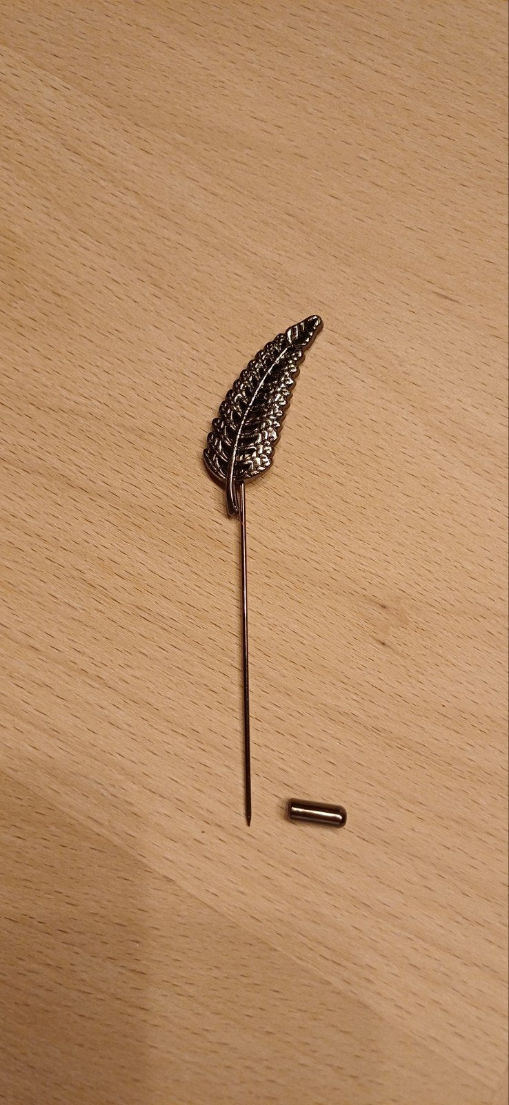 Pluimenbroche, Verzenden, Zo goed als nieuw, Zilver, Zilver